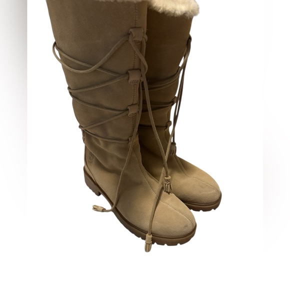 Timberland Suede Tie Around Tassel Boots Size 9 - Picture 8 of 9